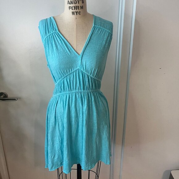 ATM Gathered Slub Cotton-Jersey Mini Dress Size XS - Picture 3 of 6